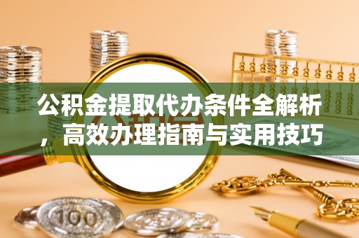 文县公积金提取代办条件全解析，高效办理指南与实用技巧